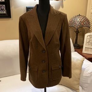 Women’s Sutton studio, 14 W brown blazer wool/cashmere